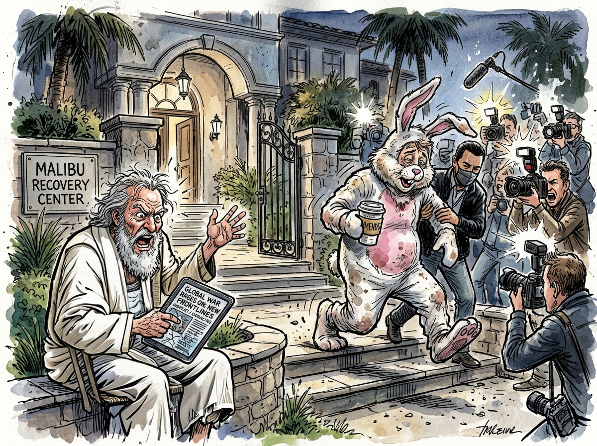 God’s mad and the Bunny’s useless